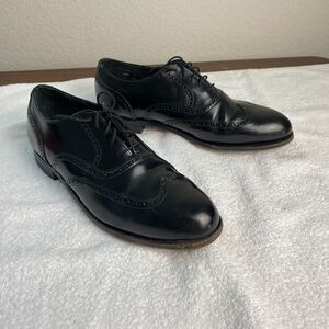 Biltrite Wingtip Dress Shoes Mens 10.5 Black Brogue Rockabilly Punk Grunge USA